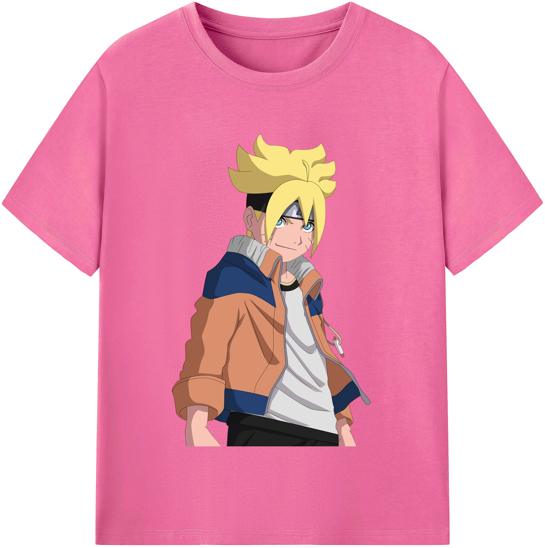 （画像用） NARUTO -ナルト- うずまき ナルト Uzumaki Naruto レディースカジュアルプリントTシャツ（綿100％）